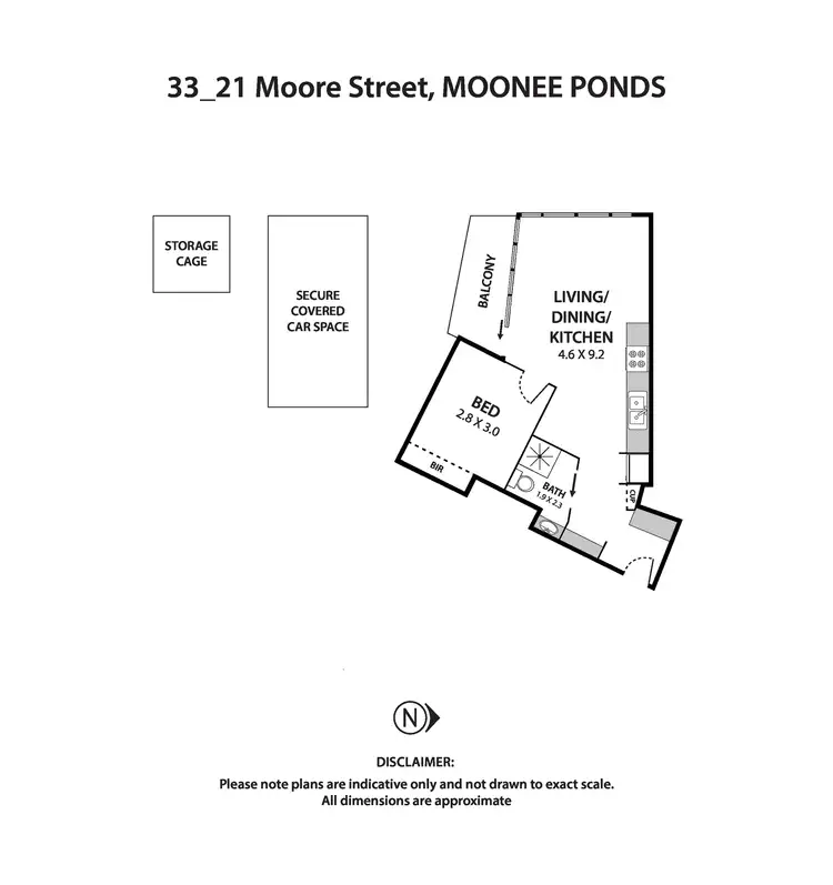 Floorplan of Homely apartment listing, 33/21 Moore Street, Moonee Ponds VIC 3039