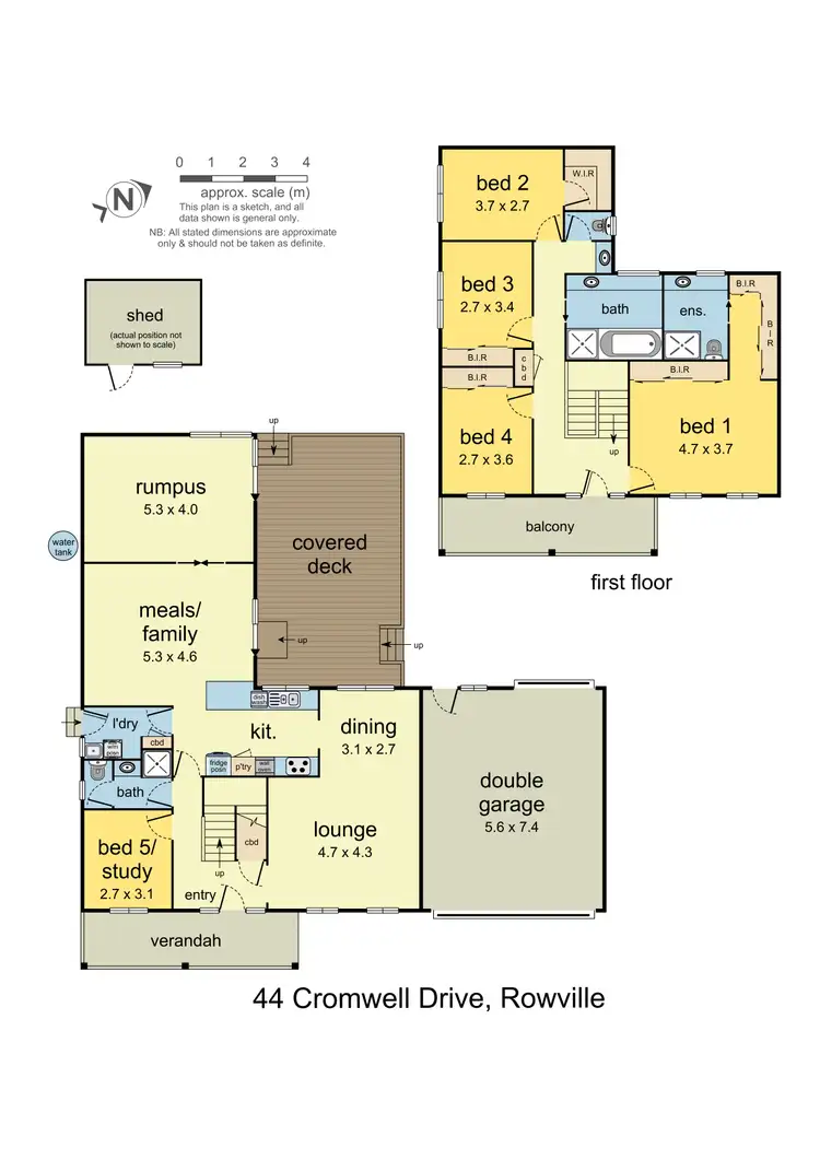 Floorplan of Homely house listing, 44 Cromwell Drive, Rowville VIC 3178