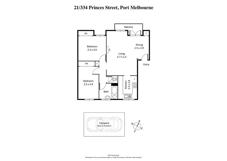 Floorplan of Homely apartment listing, 21/334 Princes Street, Port Melbourne VIC 3207