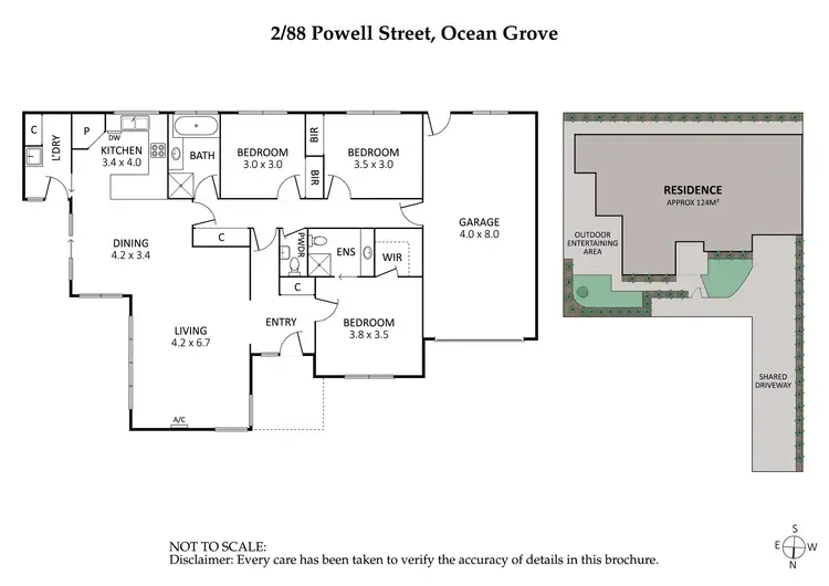 Floorplan of Homely townhouse listing, 2/88 Powell Street, Ocean Grove VIC 3226