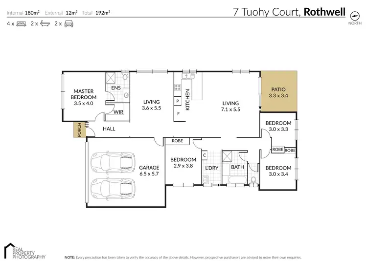 Floorplan of Homely house listing, 7 Tuohy Court, Rothwell QLD 4022