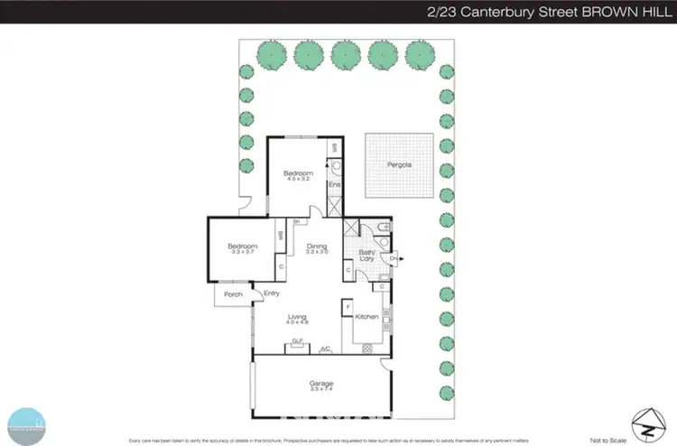 Floorplan of Homely unit listing, 2/23 Canterbury Street, Brown Hill VIC 3350