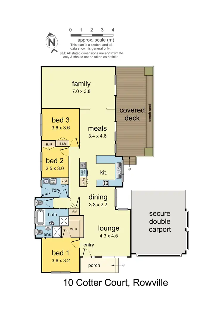 Floorplan of Homely house listing, 10 Cotter Court, Rowville VIC 3178