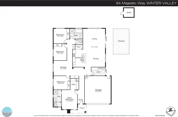 Floorplan of Homely house listing, 64 Majestic Way, Delacombe VIC 3356