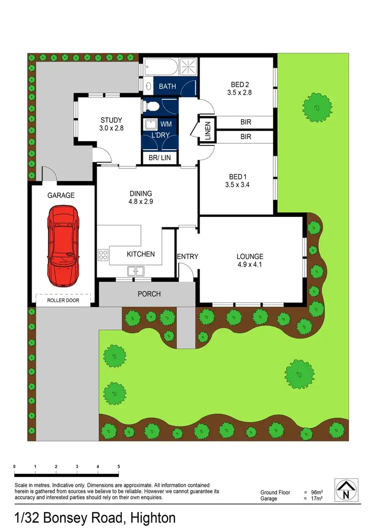 Floorplan of Homely unit listing, 1/32 Bonsey  Road, Highton VIC 3216