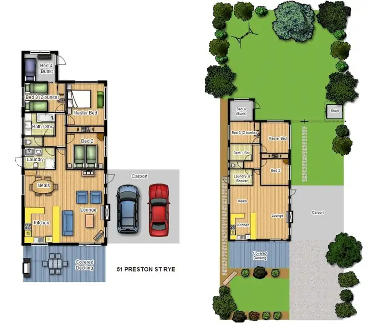 Floorplan of Homely house listing, 51 Preston Street, Rye VIC 3941
