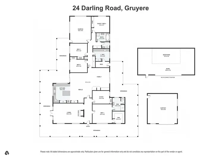 Floorplan of Homely rural property listing, 24 Darling Road, Gruyere VIC 3770