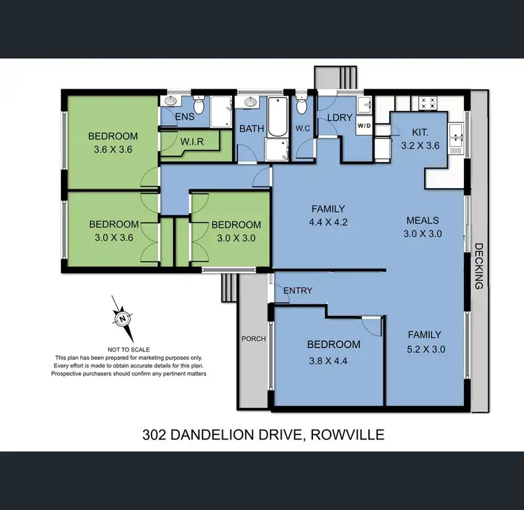 Floorplan of Homely house listing, 302 Dandelion Drive, Rowville VIC 3178