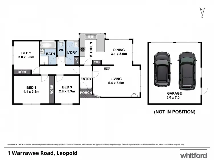 Floorplan of Homely house listing, 1 Warrawee Road, Leopold VIC 3224