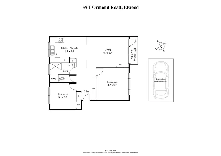 Floorplan of Homely apartment listing, 5/61 Ormond Road, Elwood VIC 3184