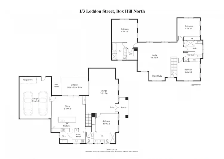 Floorplan of Homely townhouse listing, 1/3 Loddon Street, Box Hill North VIC 3129