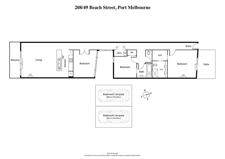 Floorplan of Homely apartment listing, 208/49 Beach Street, Port Melbourne VIC 3207