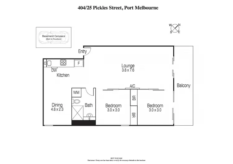 Floorplan of Homely apartment listing, 404/25 Pickles Street, Port Melbourne VIC 3207