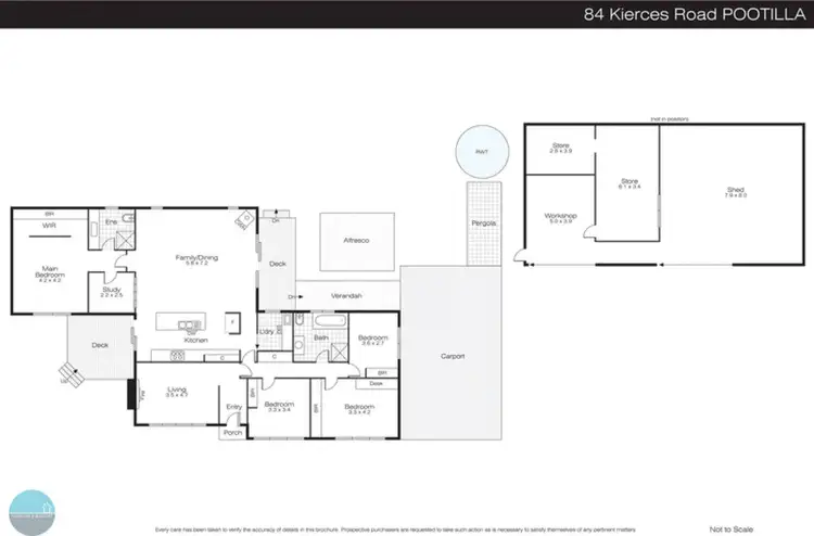 Floorplan of Homely house listing, 84 Kierces Road, Pootilla VIC 3352