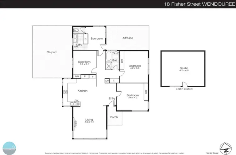 Floorplan of Homely house listing, 18 Fisher Street, Wendouree VIC 3355