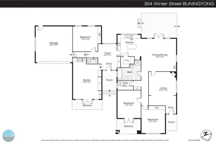 Floorplan of Homely house listing, 304 Winter Street, Buninyong VIC 3357