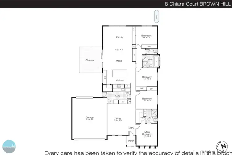 Floorplan of Homely house listing, 8 Chiara Court, Brown Hill VIC 3350