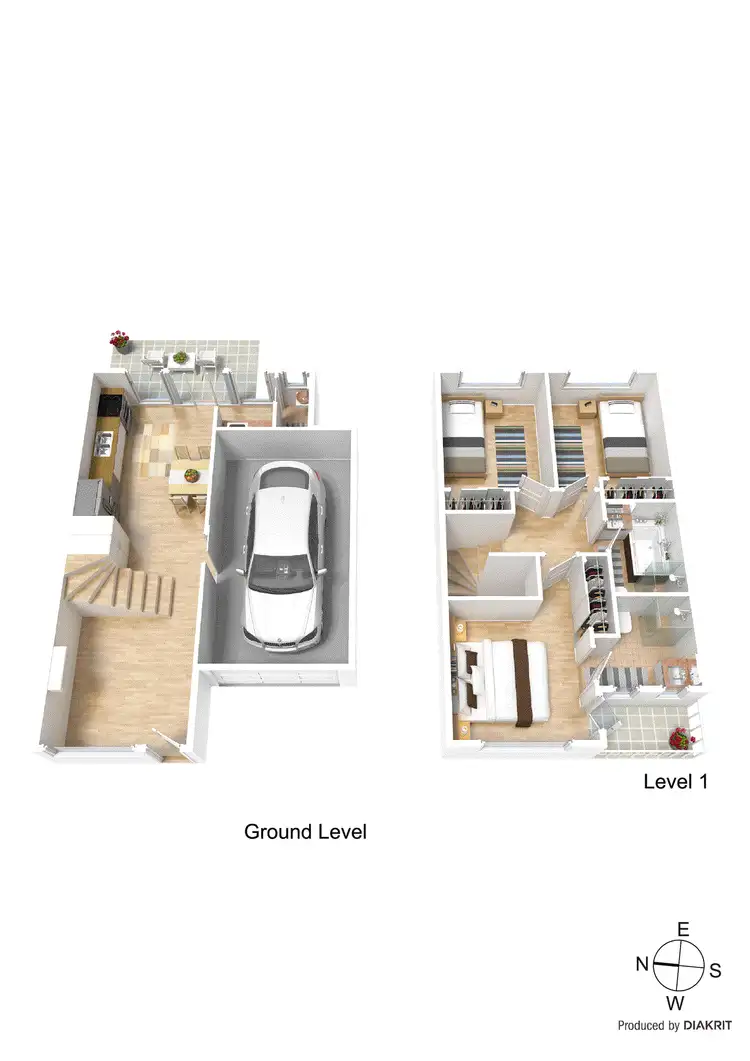 Floorplan of Homely townhouse listing, 43 Jeffers Street, Noble Park VIC 3174