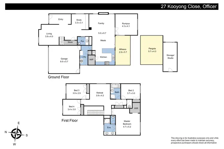 Floorplan of Homely house listing, 27 Kooyong  Close, Officer VIC 3809