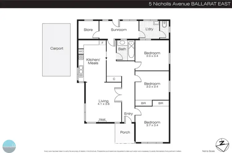Floorplan of Homely house listing, 5 Nicholls Avenue, Ballarat East VIC 3350