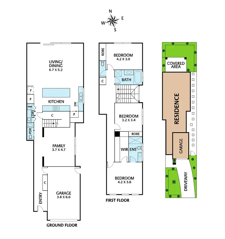 Floorplan of Homely townhouse listing, 21 Kendall Street, Nunawading VIC 3131