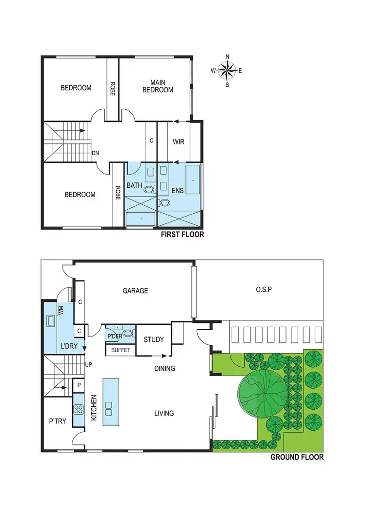 Floorplan of Homely townhouse listing, 1/19 Wheeler Street, Ormond VIC 3204