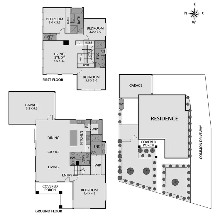 Floorplan of Homely townhouse listing, 1/102 Oriel Road, Bellfield VIC 3081