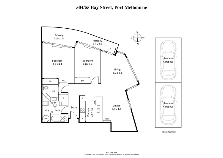 Floorplan of Homely apartment listing, 504/55 Bay Street, Port Melbourne VIC 3207