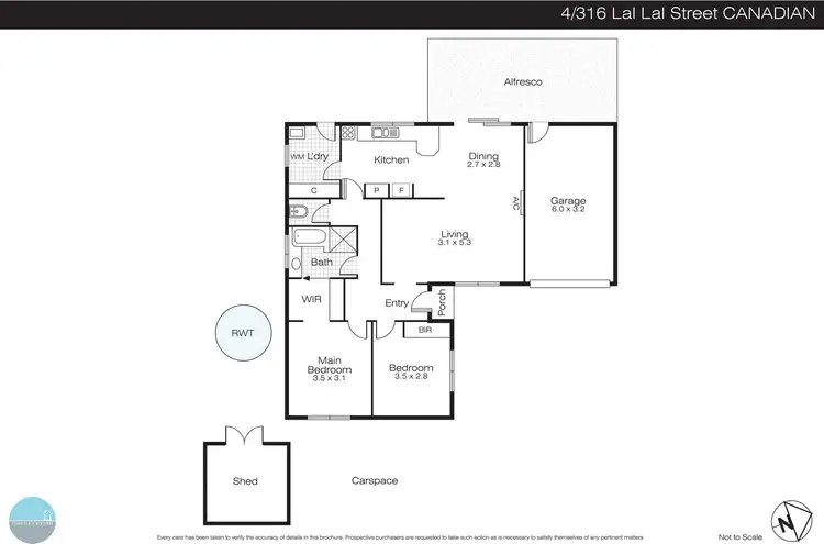 Floorplan of Homely unit listing, 4/316 Lal Lal Street, Canadian VIC 3350