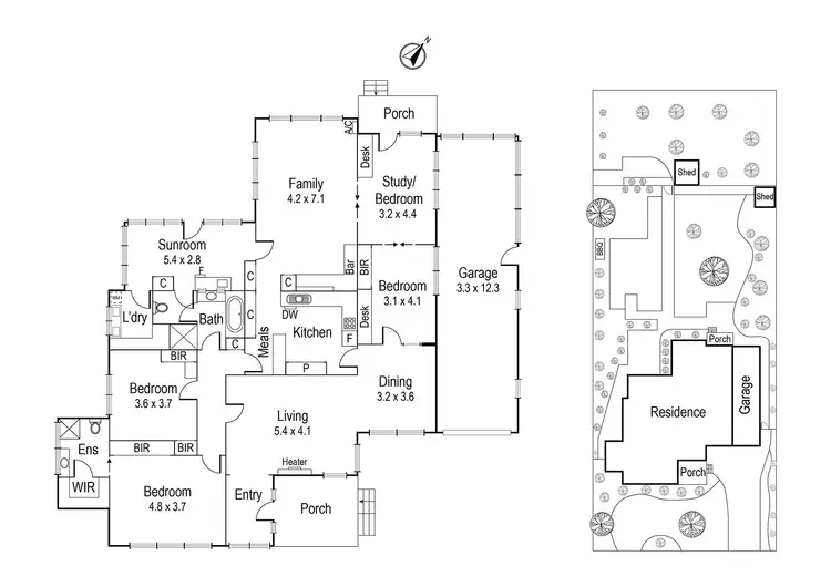 Floorplan of Homely house listing, 43 Hillside Road, Rosanna VIC 3084