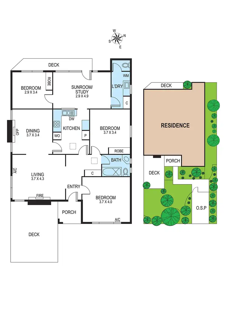 Floorplan of Homely villa listing, 59a North Avenue, Bentleigh VIC 3204