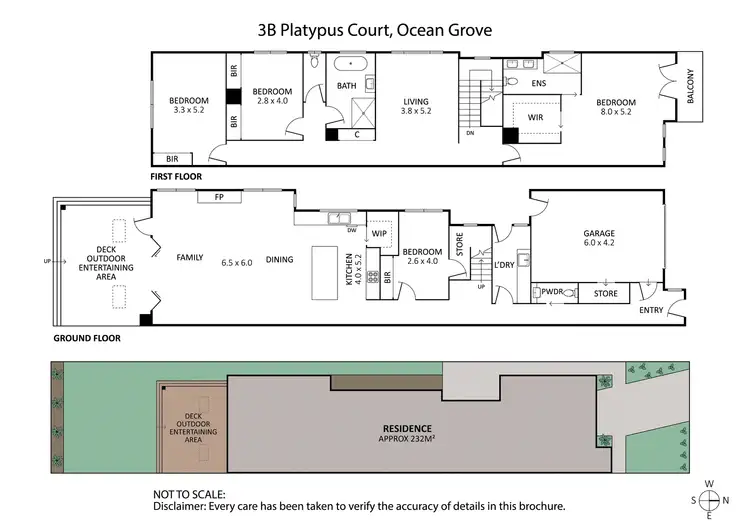 Floorplan of Homely townhouse listing, 3b Platypus Court, Ocean Grove VIC 3226