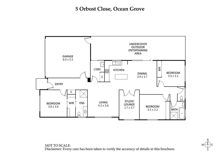 Floorplan of Homely house listing, 5 Orbost Close, Ocean Grove VIC 3226