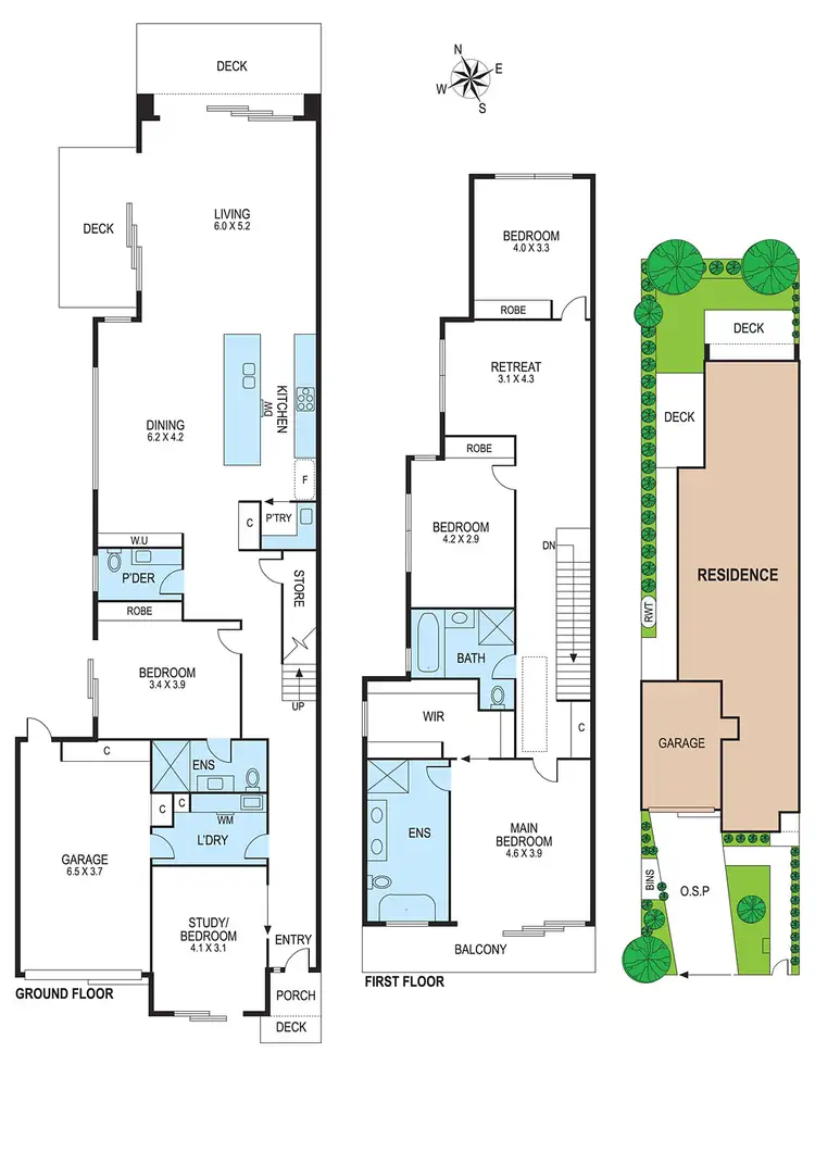 Floorplan of Homely townhouse listing, 13A Vera Street, Bentleigh East VIC 3165