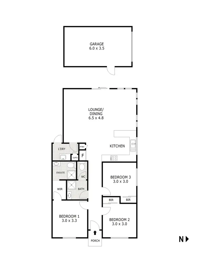 Floorplan of Homely unit listing, 2/11 Raglan Street, Wallan VIC 3756