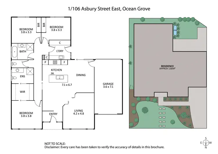 Floorplan of Homely unit listing, 1/106 Asbury Street, Ocean Grove VIC 3226