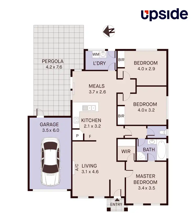 Floorplan of Homely unit listing, 1/36 Lewin Street, Deer Park VIC 3023