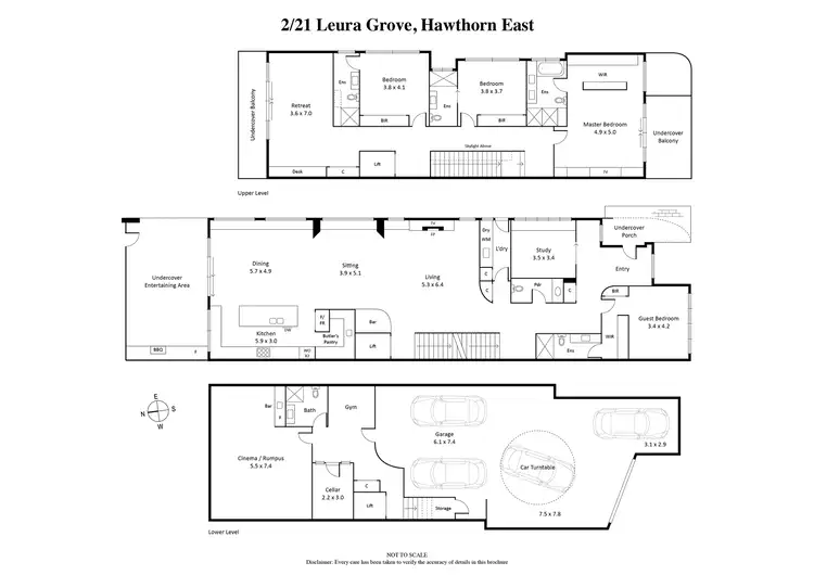 Floorplan of Homely house listing, Residence 2/21 Leura Grove, Hawthorn East VIC 3123