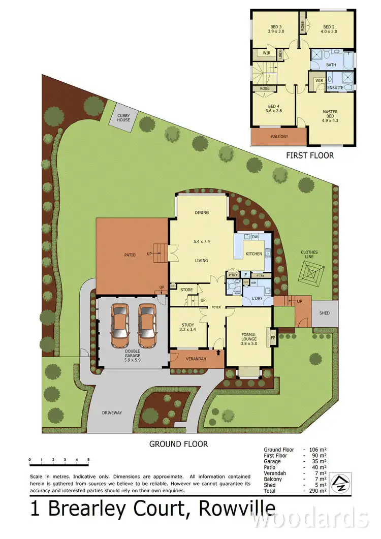 Floorplan of Homely house listing, 1 Brearley Court, Rowville VIC 3178