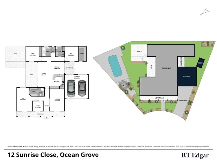 Floorplan of Homely house listing, 12 Sunrise  Close, Ocean Grove VIC 3226
