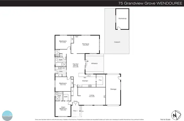 Floorplan of Homely house listing, 75 Grandview Grove, Wendouree VIC 3355