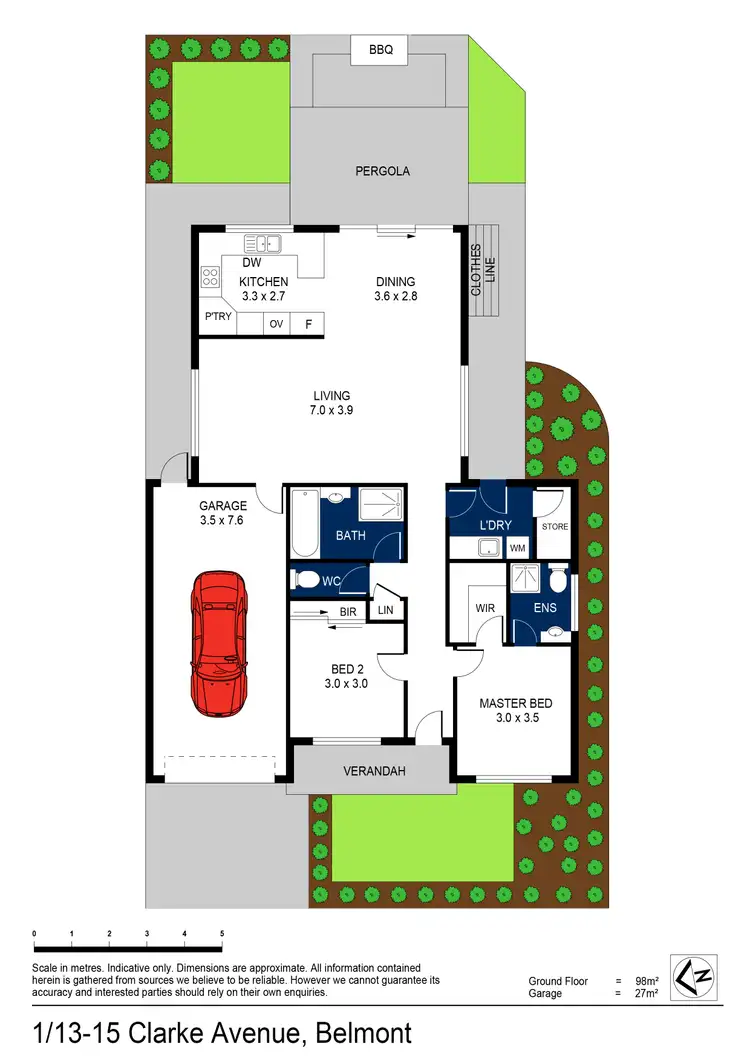 Floorplan of Homely townhouse listing, 2/13-15 Clarke Avenue, Belmont VIC 3216