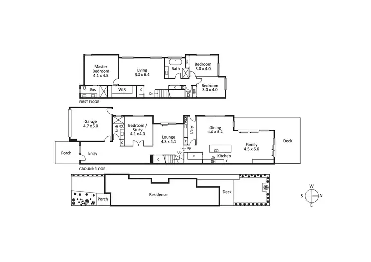 Floorplan of Homely townhouse listing, 45a Mortimore Street, Bentleigh VIC 3204
