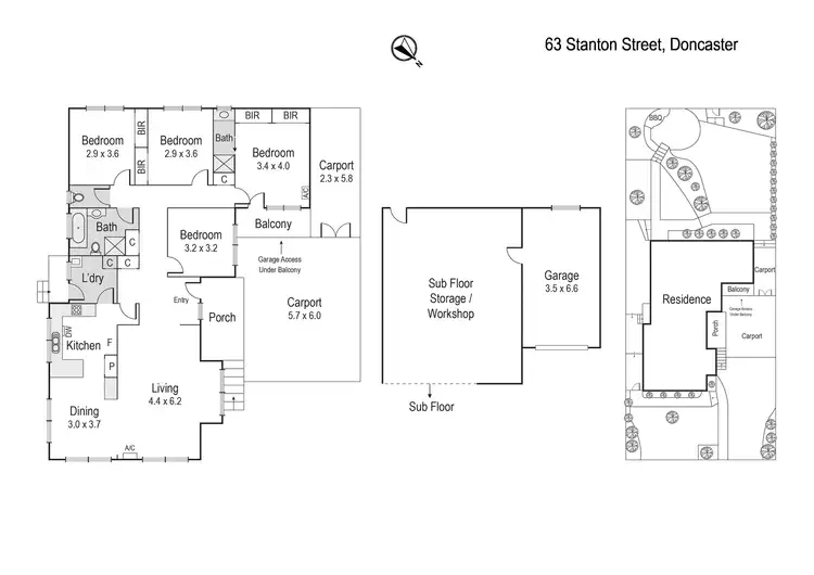 Floorplan of Homely house listing, 63 Stanton Street, Doncaster VIC 3108