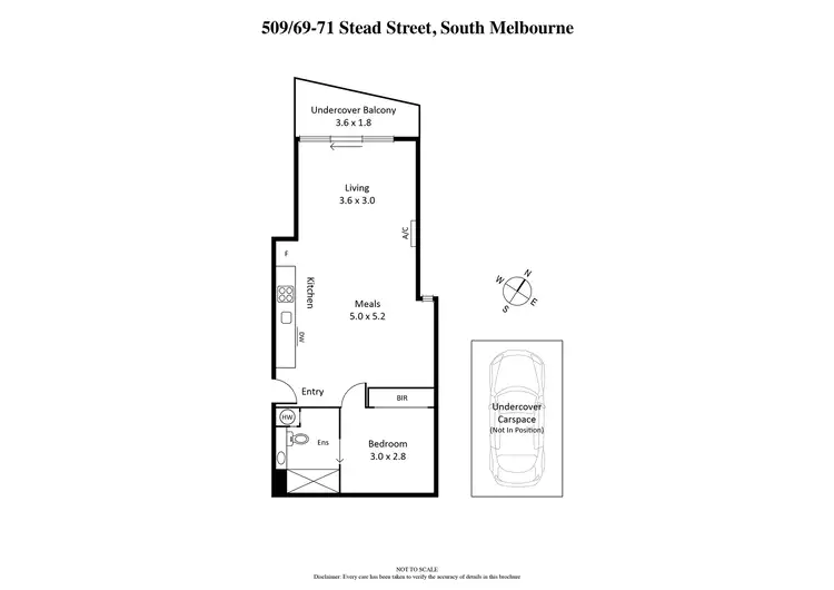 Floorplan of Homely apartment listing, 509/69-71 Stead Street, South Melbourne VIC 3205