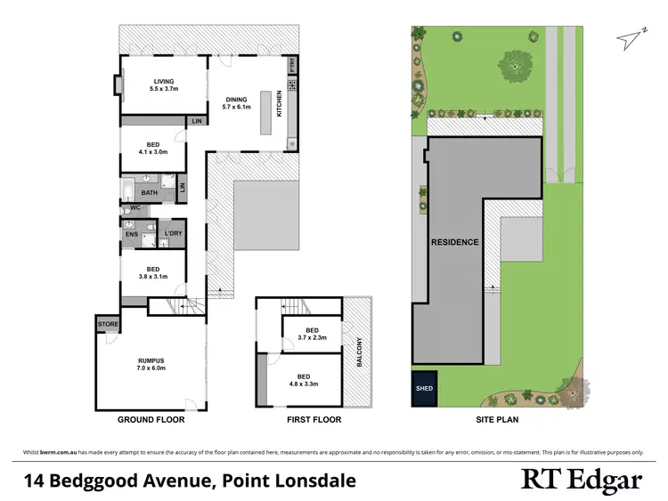 Floorplan of Homely house listing, 14 Bedggood Avenue, Point Lonsdale VIC 3225