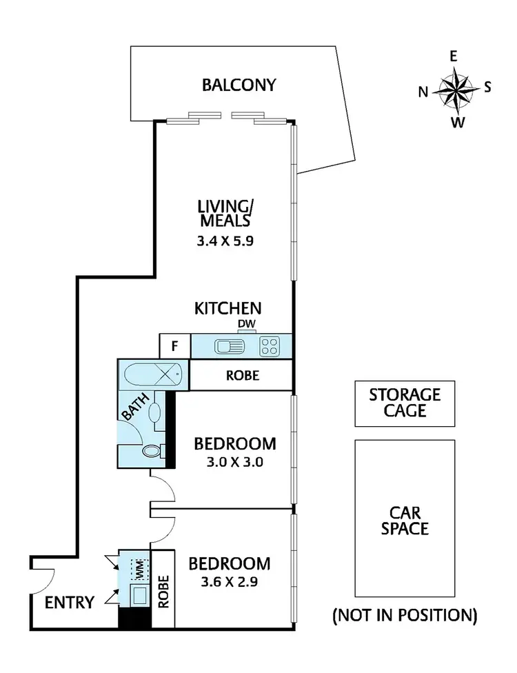 Floorplan of Homely apartment listing, 114/300 Middleborough Road, Blackburn VIC 3130