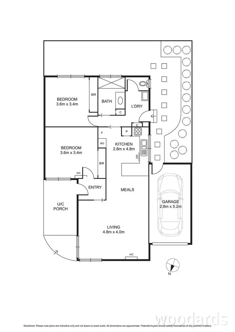 Floorplan of Homely unit listing, 2/5 Ulupna Road, Ormond VIC 3204