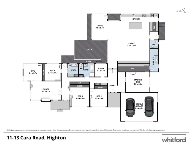Floorplan of Homely house listing, 11-13 Cara Road, Highton VIC 3216