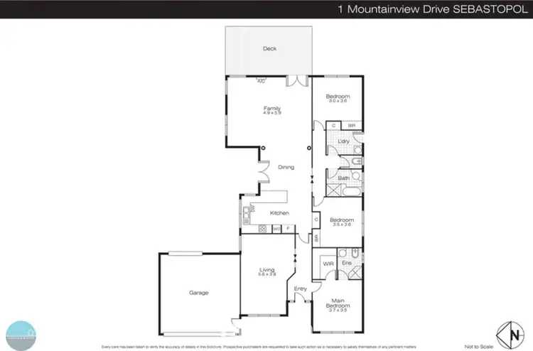 Floorplan of Homely house listing, 1 Mountview Drive, Sebastopol VIC 3356